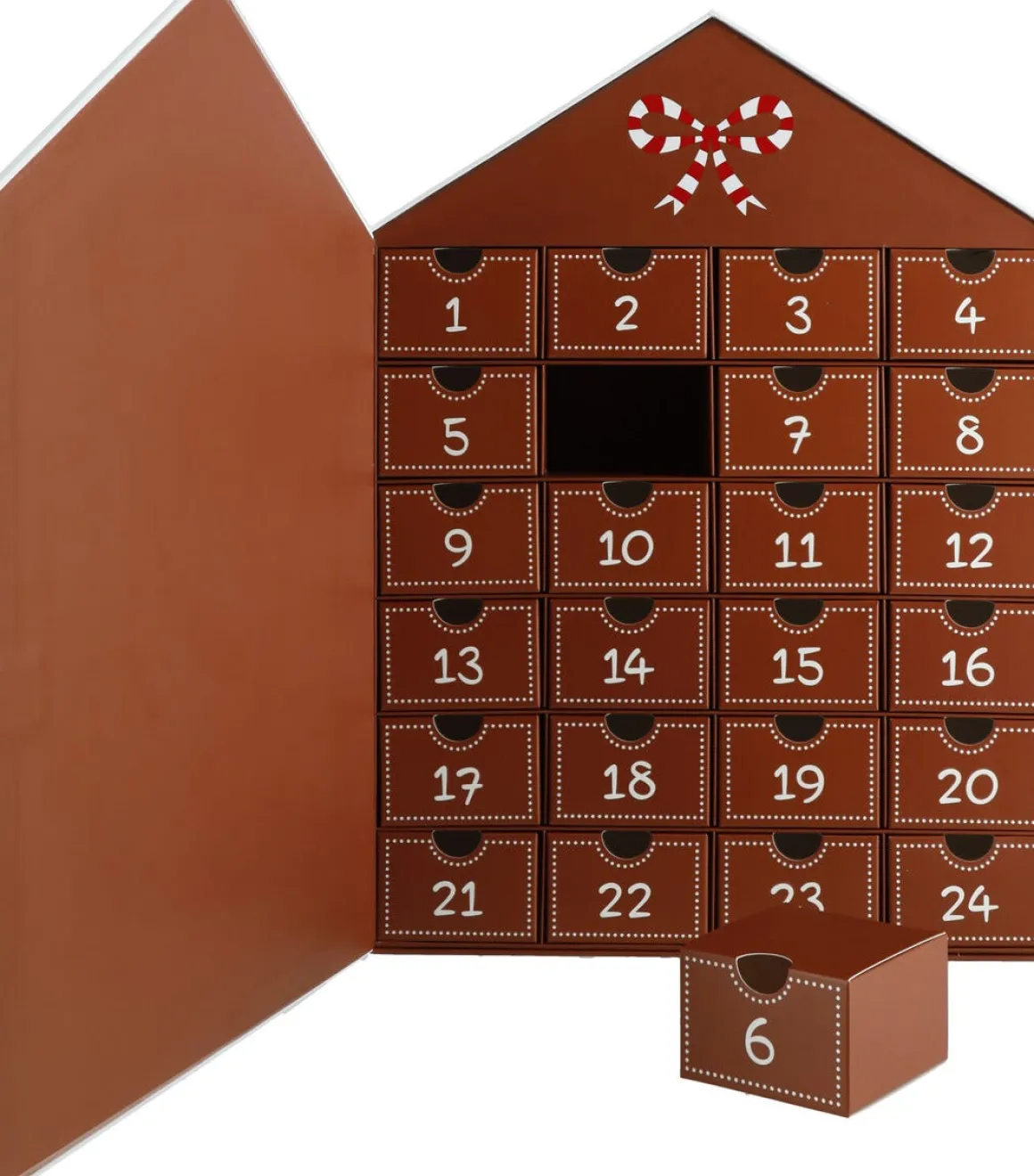 Adventskalender pepparkakshus 24 tomma presentaskar FSC
