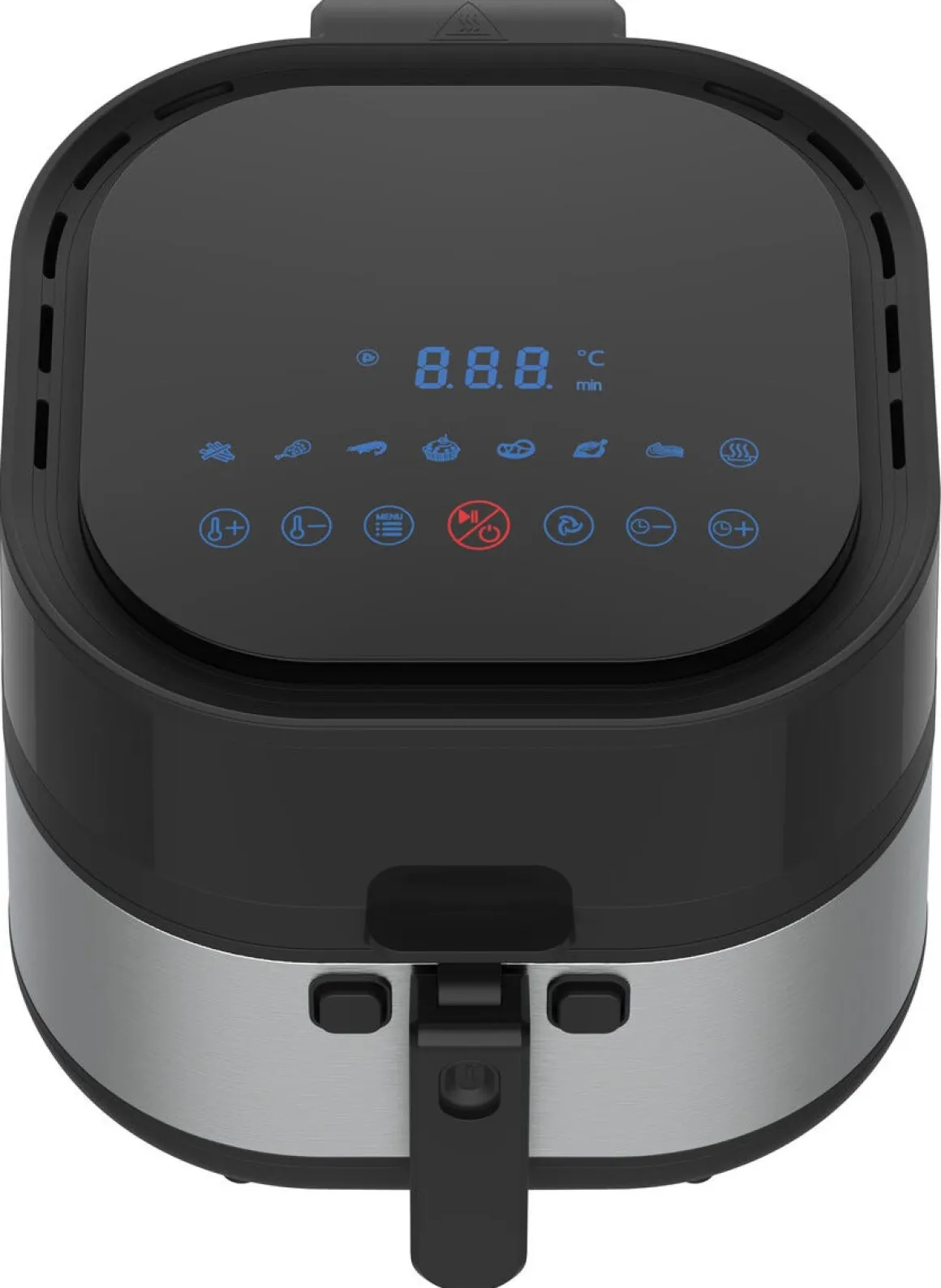 Airfryer keramisk, luftfritös med timer, 7,2 liter