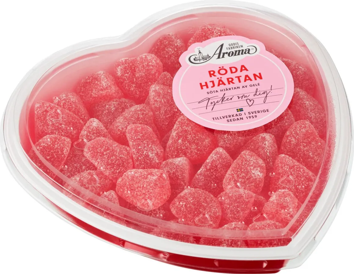 Aroma röda hjärtan i presentförpackning, 385 g