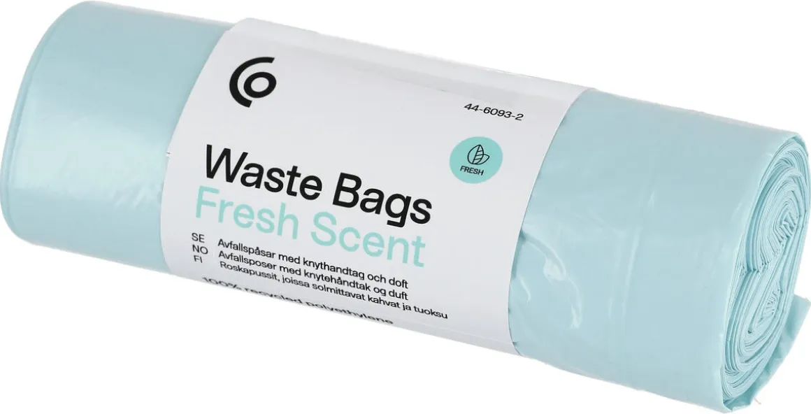 Avfallspåsar med doft och knythandtag 30 l, 20-pack