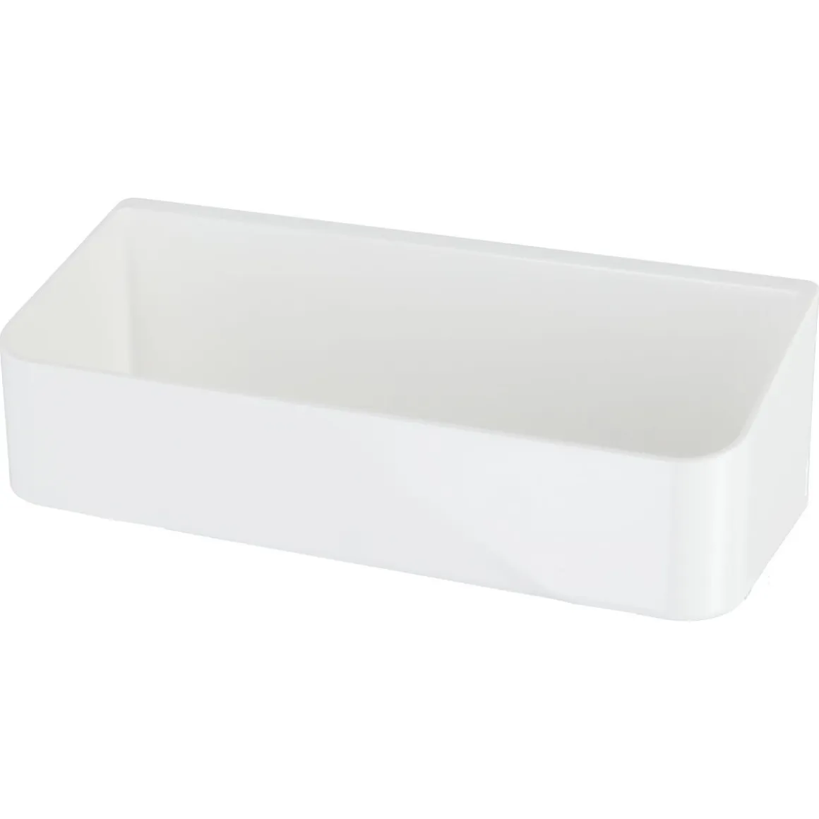 Badrumshylla plast vägg självhäftande 24 x 9,5 x 7,6 cm, vit