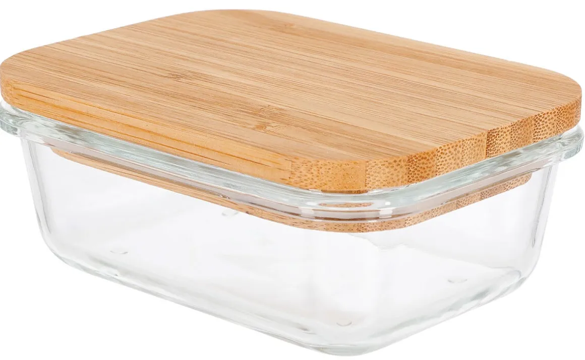 Bambulock, matlåda glas