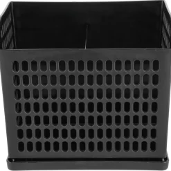 Bestickkorg plast, 2 fack, svart