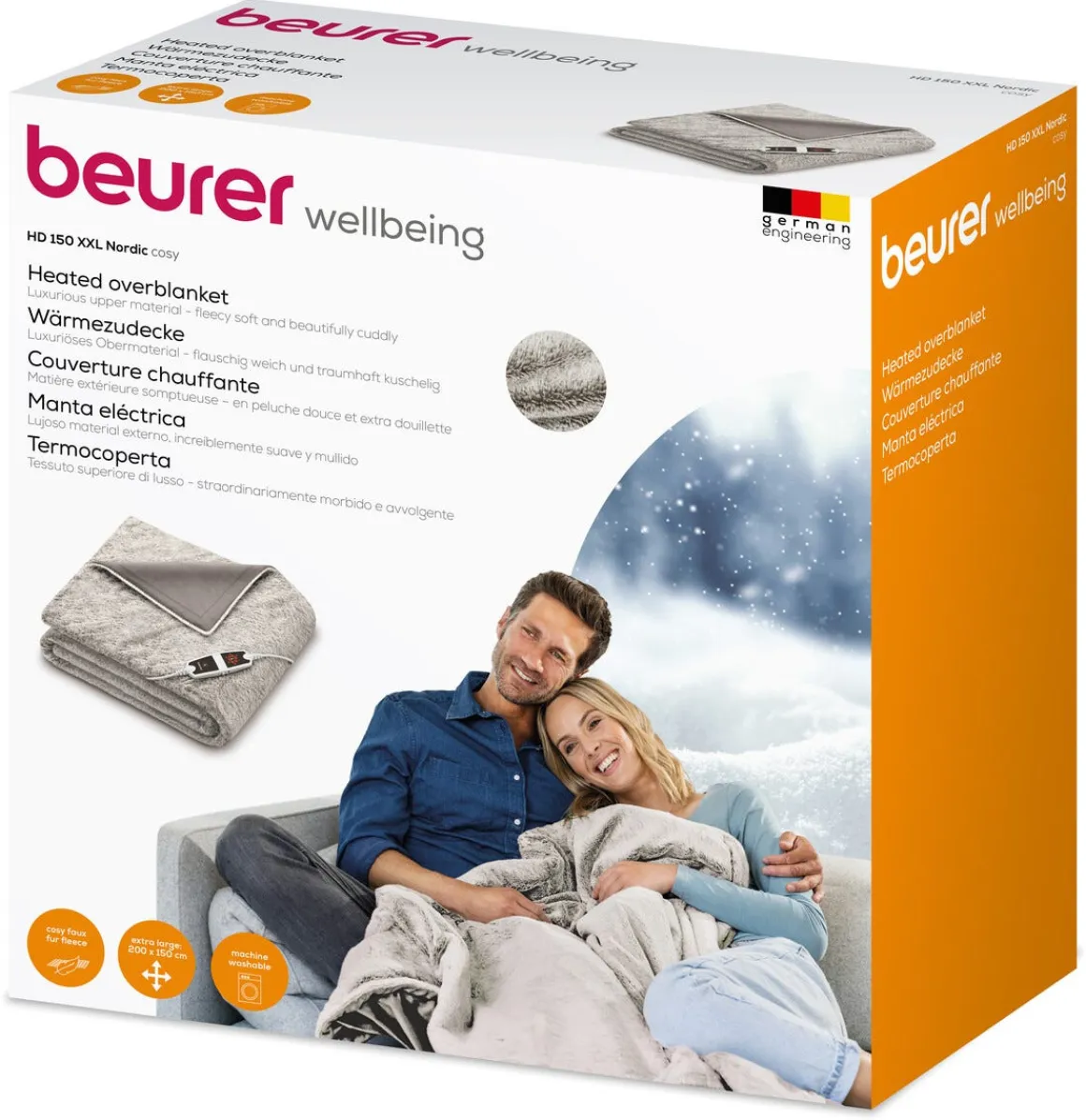 Beurer HD 150 XXL Nordic värmefilt, 200 x 150 cm