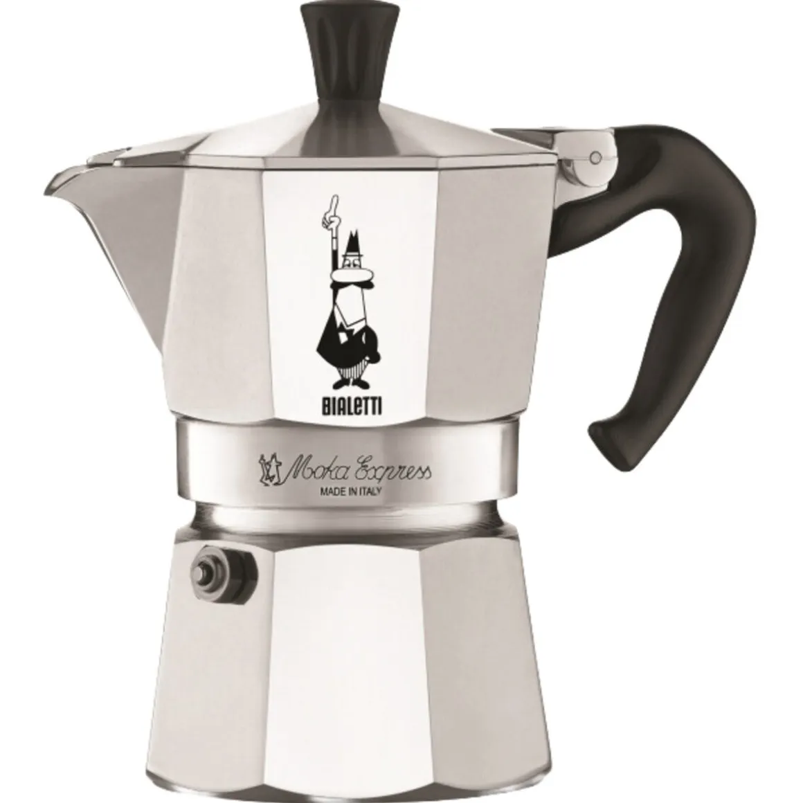 Bialetti Moka Express mokabryggare, aluminium, 3 koppar