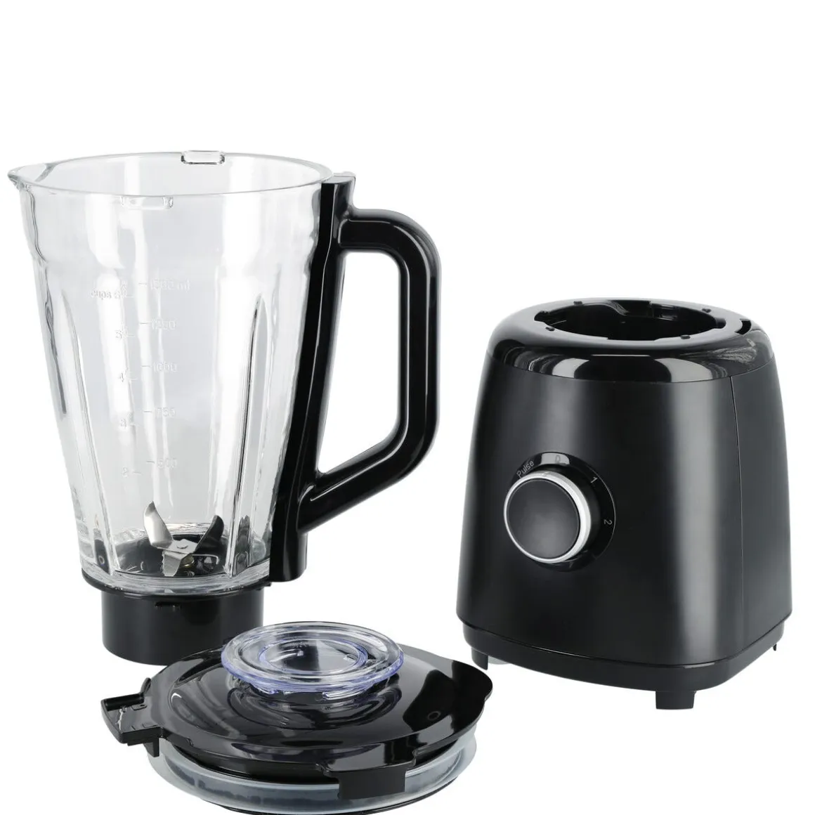 Blender 1,5 l med glaskanna, svart