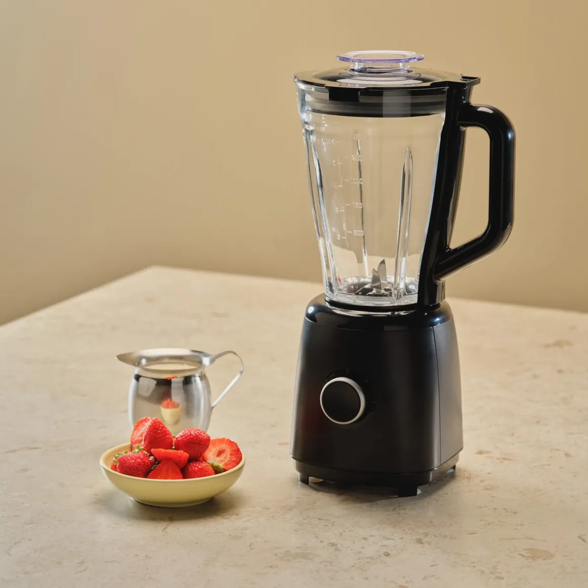 Blender 1,5 l med glaskanna, svart