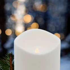 Blockljus LED med timer utomhus, vitt, Northlight
