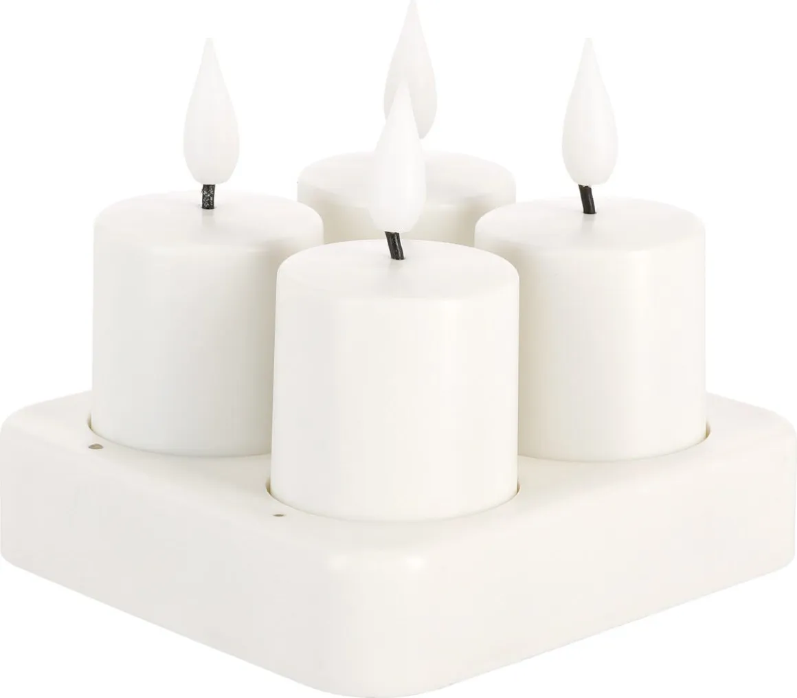 Blockljus mini LED 4-pack laddningsbart, Northlight