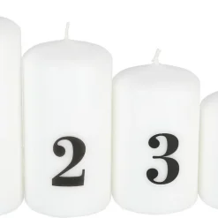Blockljus Advent, 4-pack stearinljus med siffror