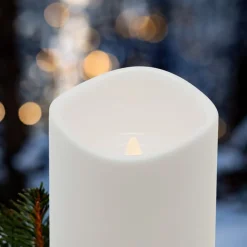 Blockljus LED med timer utomhus, vitt, Northlight