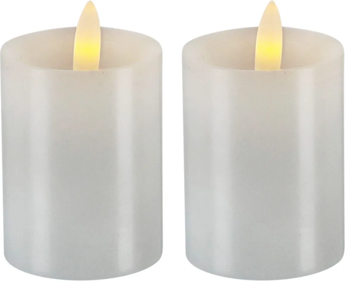 Blockljus LED uppladdningsbart, 5 x 6,5 cm, 2-pack