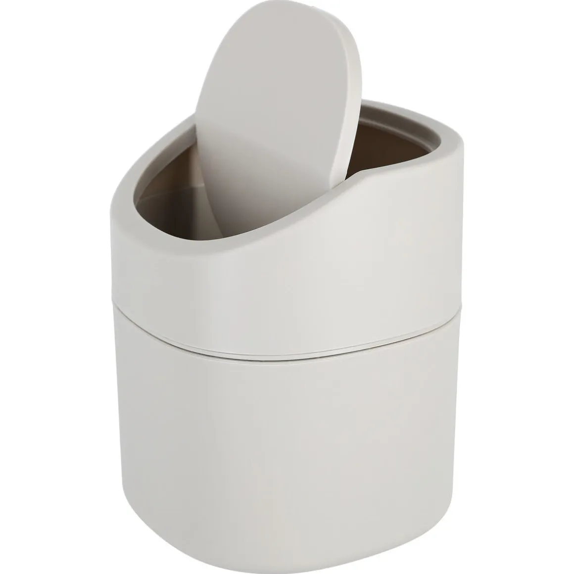Bordspapperskorg med vipplock, plast, 16,5 cm