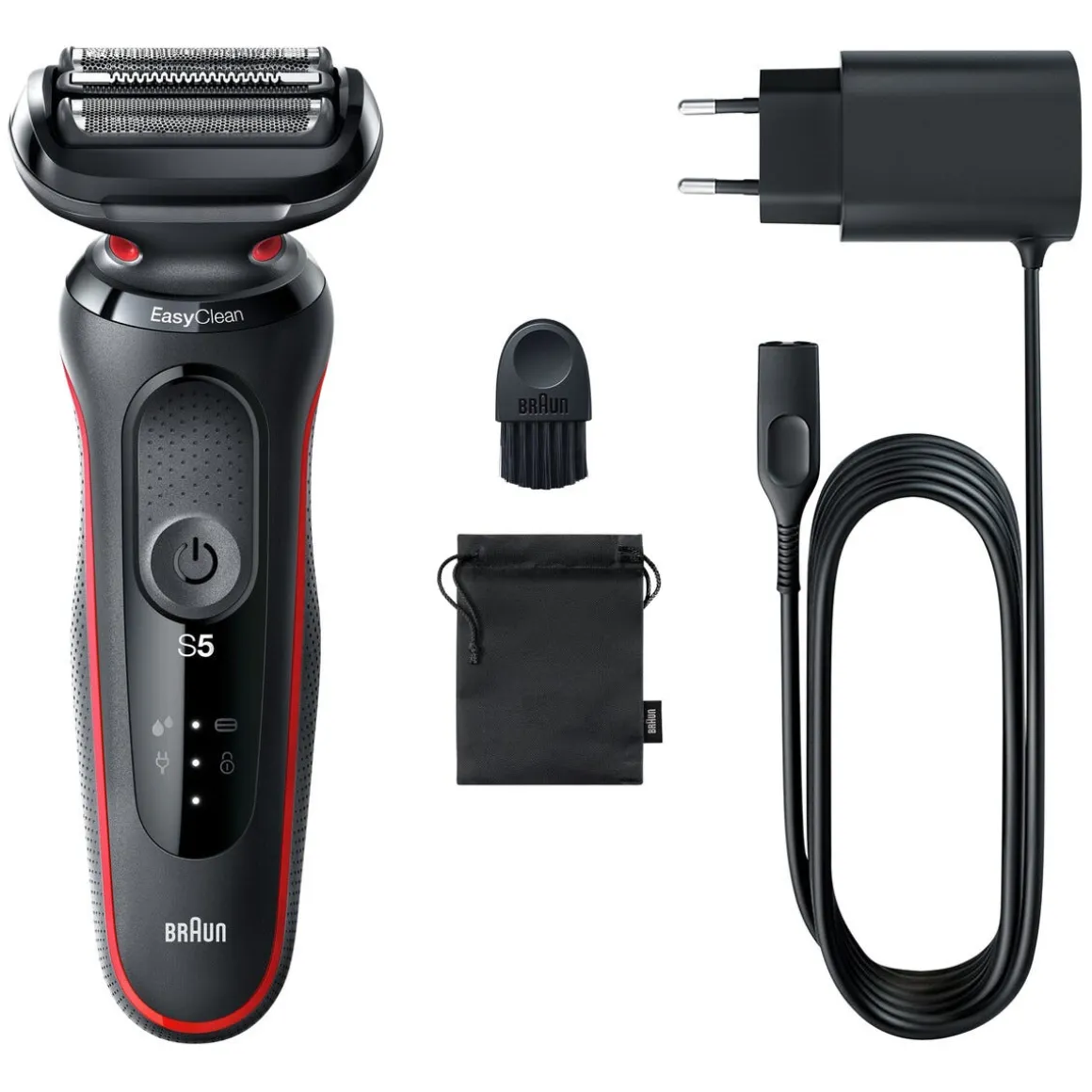 Braun Series 5 51-R1000s röd, rakapparat Wet & Dry