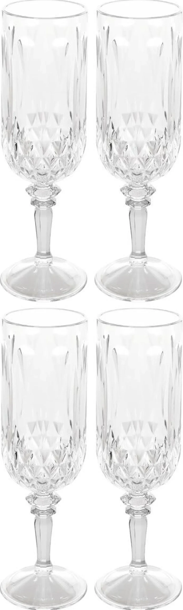 Champagneglas i plast 16 cl, 4-pack