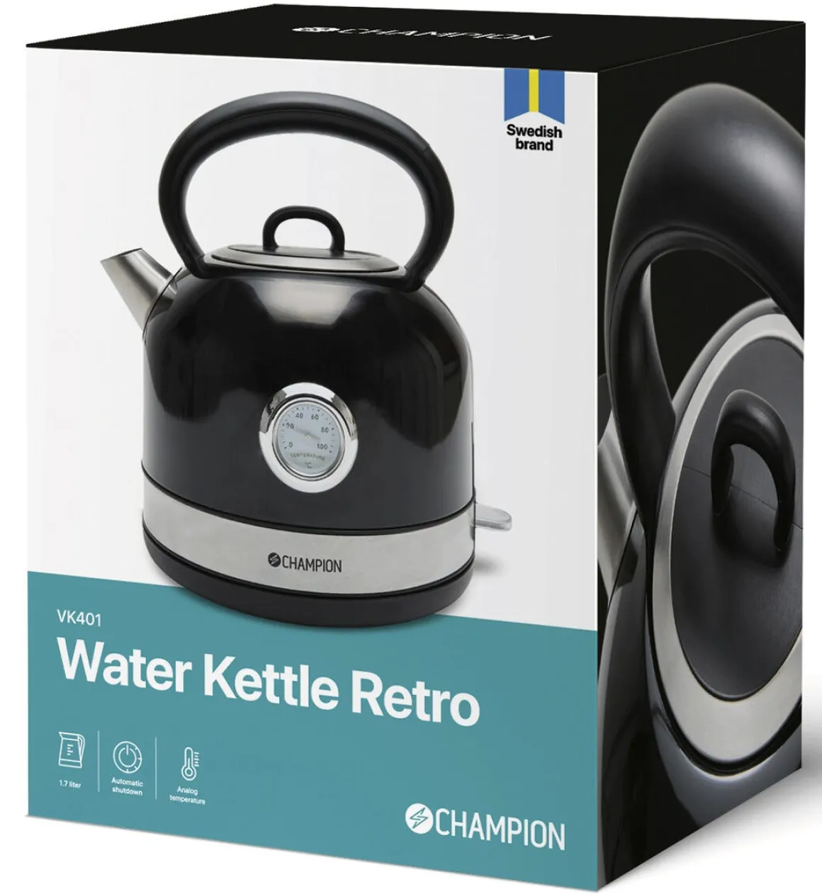 Champion Retro vattenkokare 1,7 l, VK401