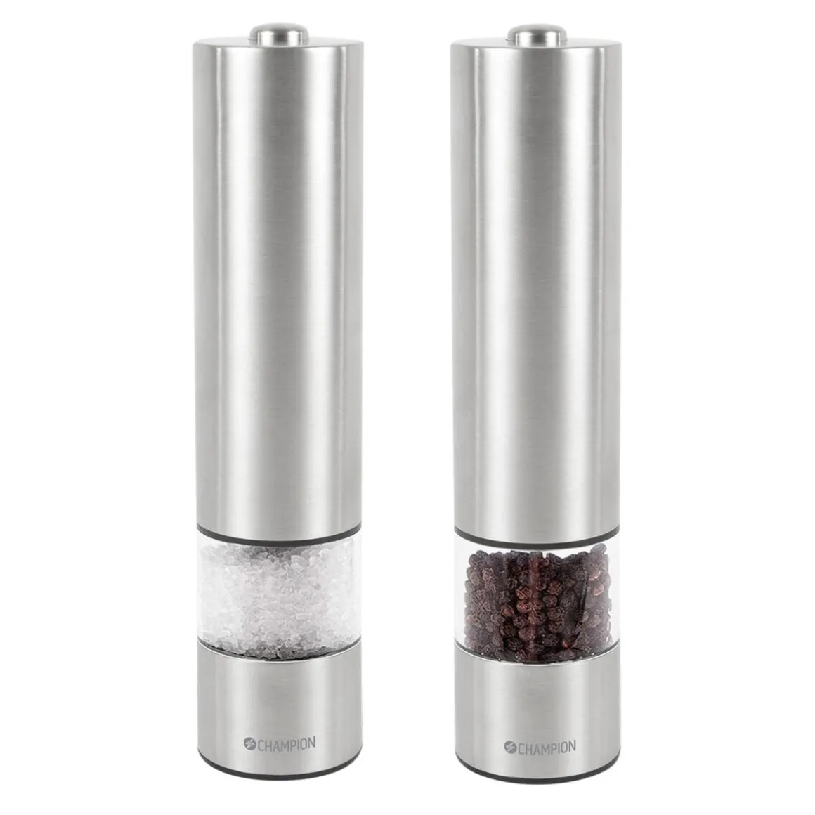 Champion elektrisk salt- och pepparkvarn SPK100, 2-pack