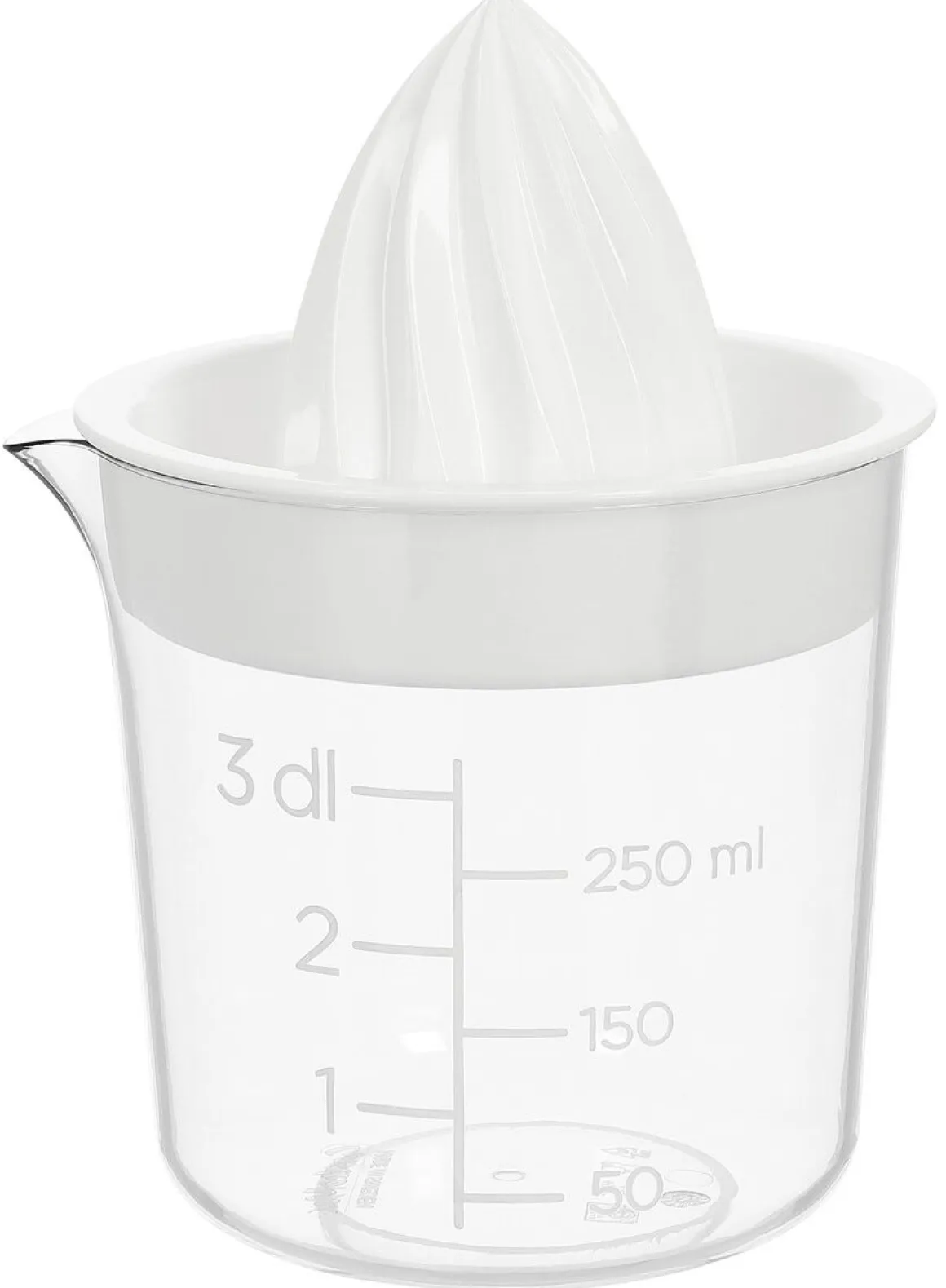 Citruspress manuell i plast, 0,3 liter
