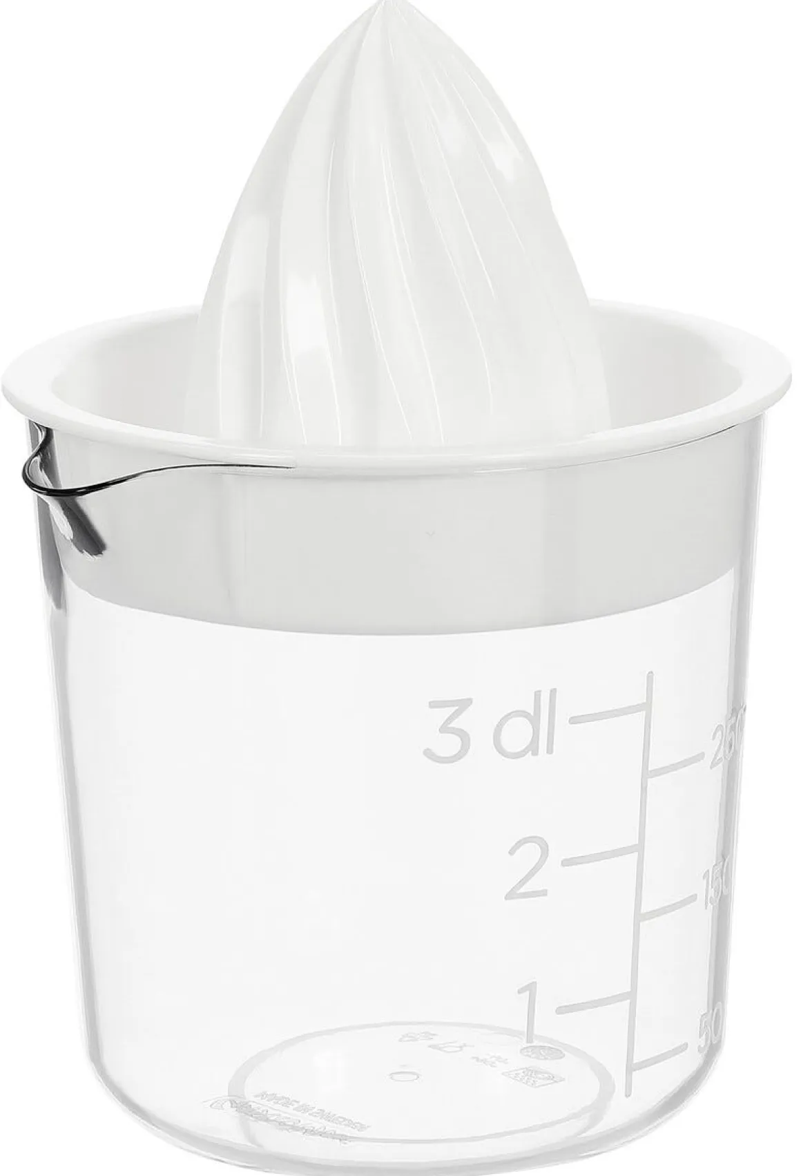 Citruspress manuell i plast, 0,3 liter