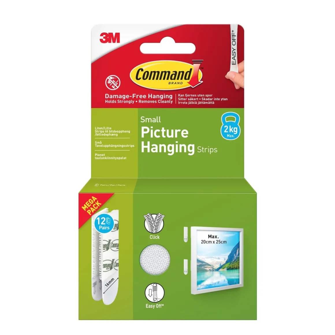 Command Value Pack tavelupphängning small, vit