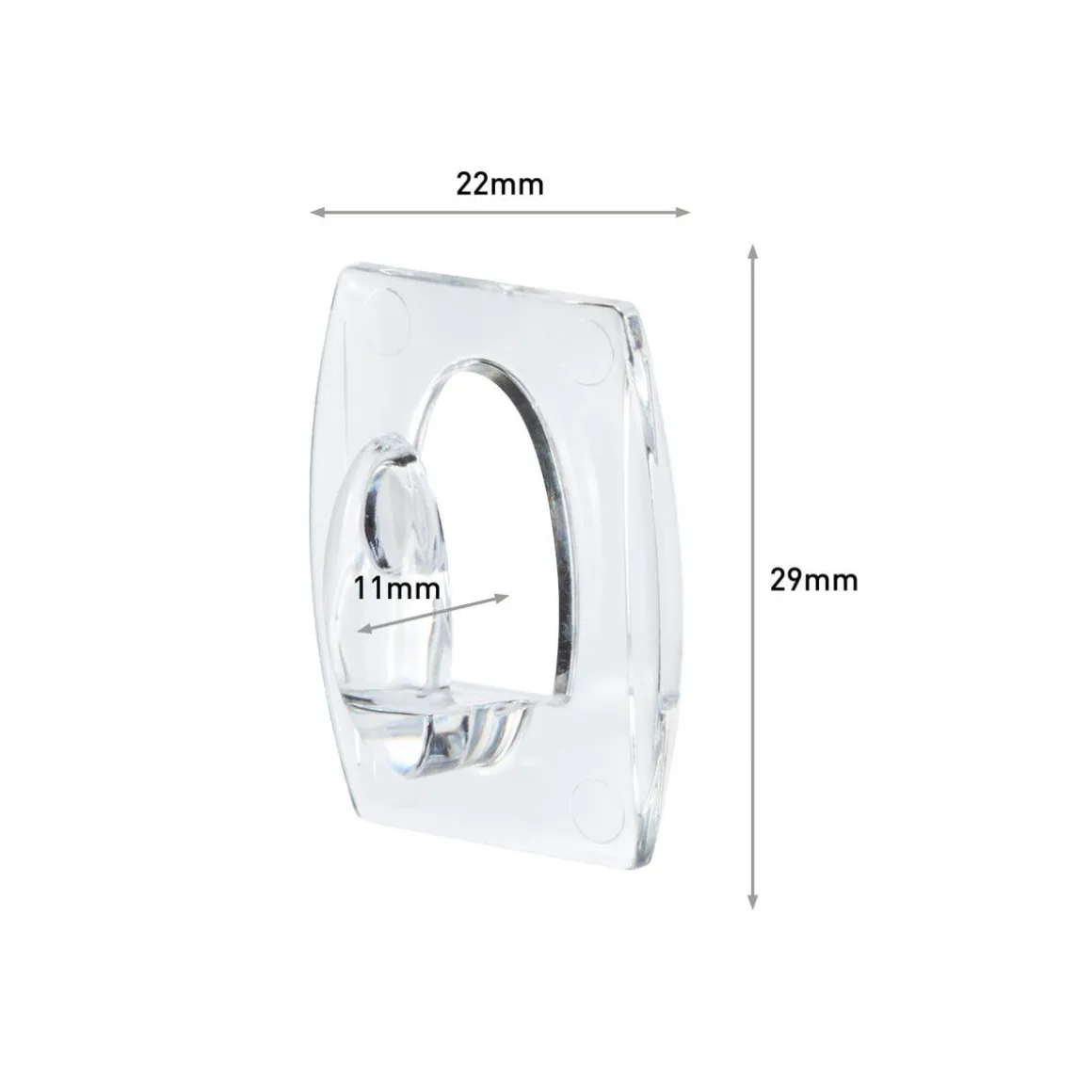 Command självhäftande minikrokar transparenta, 6-pack