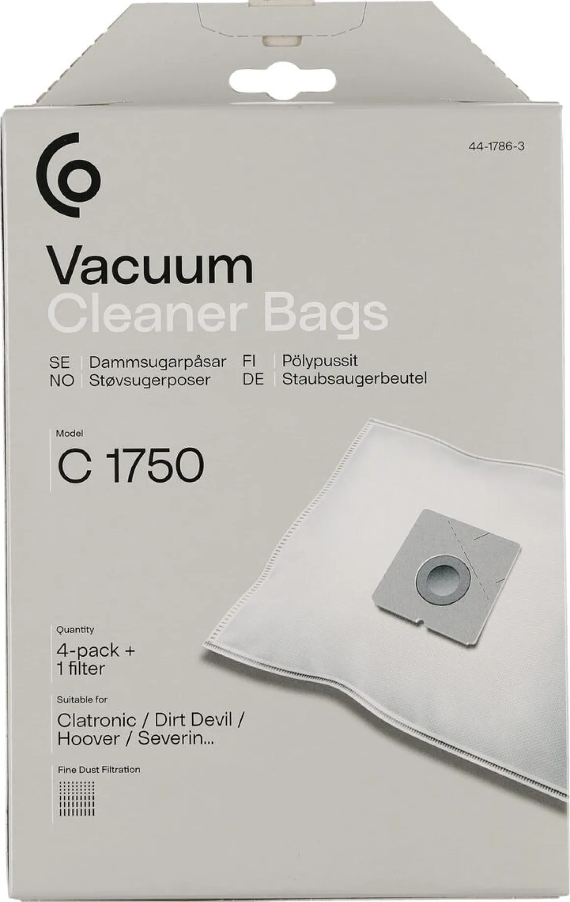 Dammsugarpåsar C1750, 4-pack