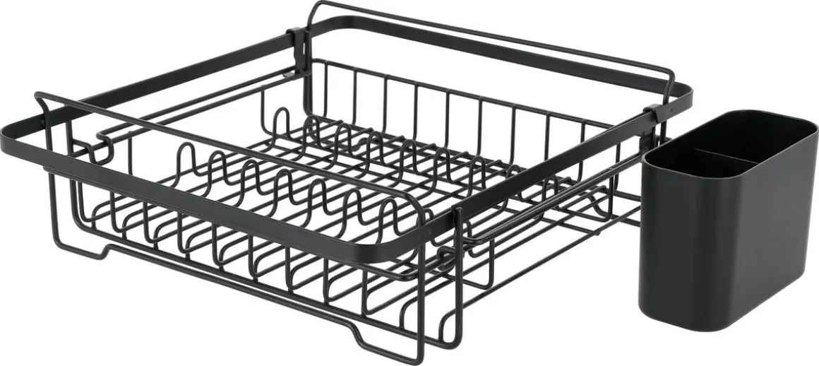 Diskställ metall, utdragbart 32,6-50,9 cm, svart