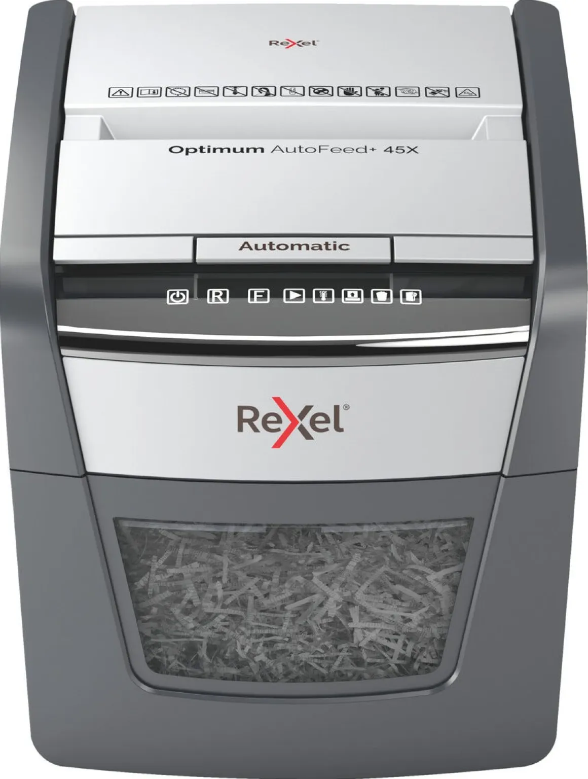 Dokumentförstörare Rexel Optimum AutoFeed 45X, korsstrimling
