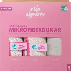 Ekotipset mikrofiberdukar extra stora, 3-pack