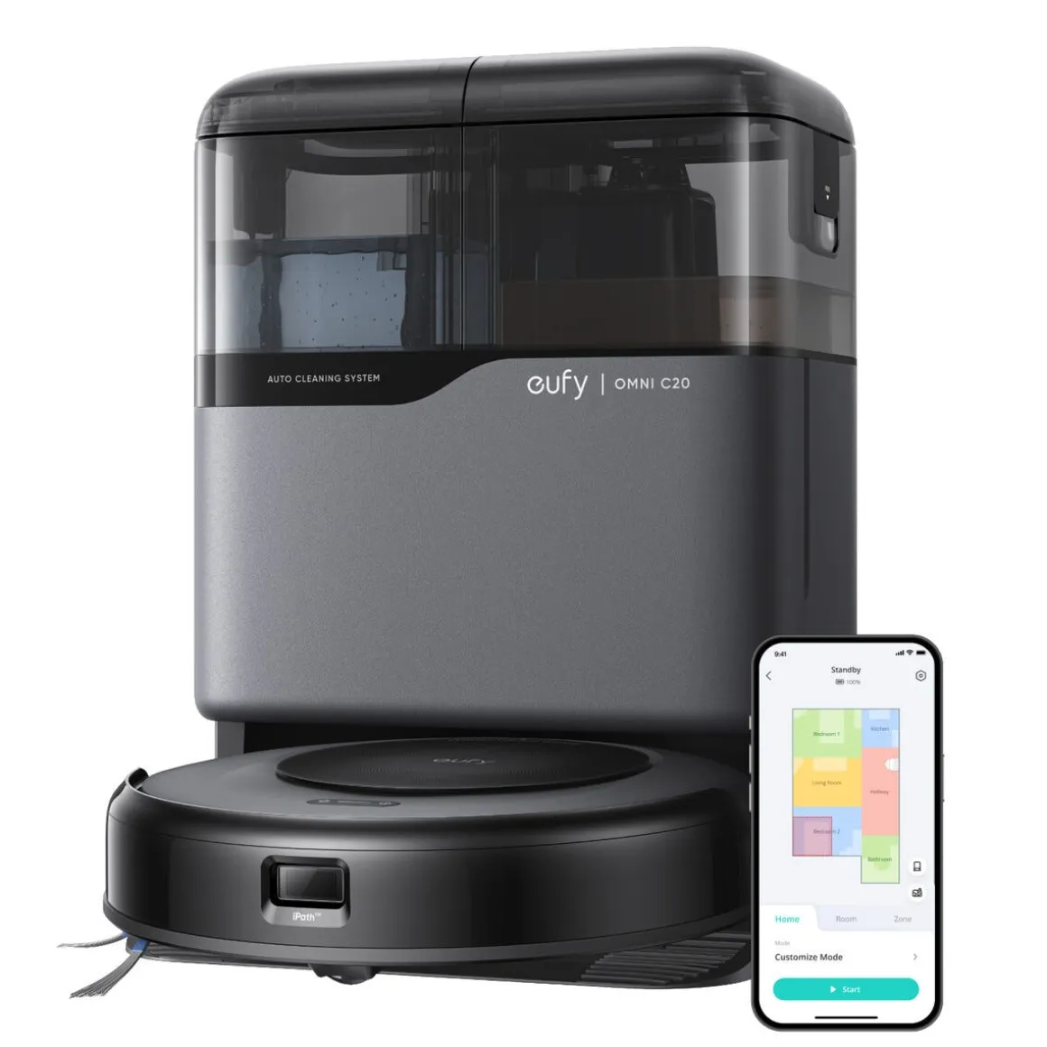 Eufy Omni C20 robotdammsugare med mopp och station