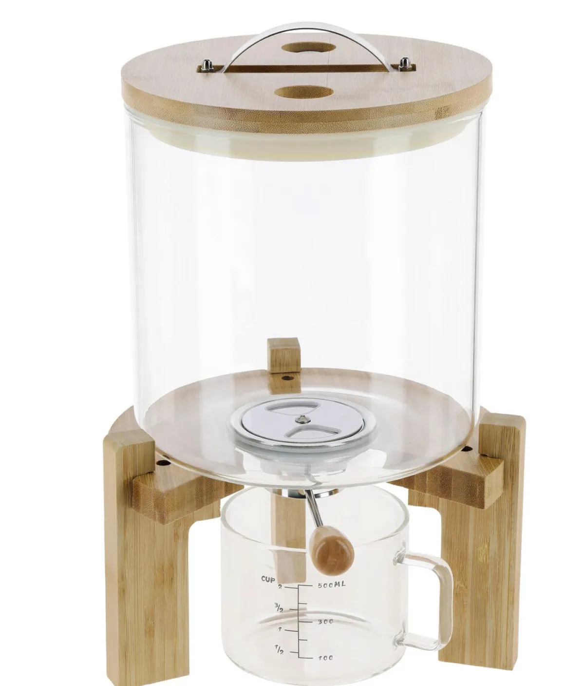 Flingdispenser i glas med kran och lock, 5 l