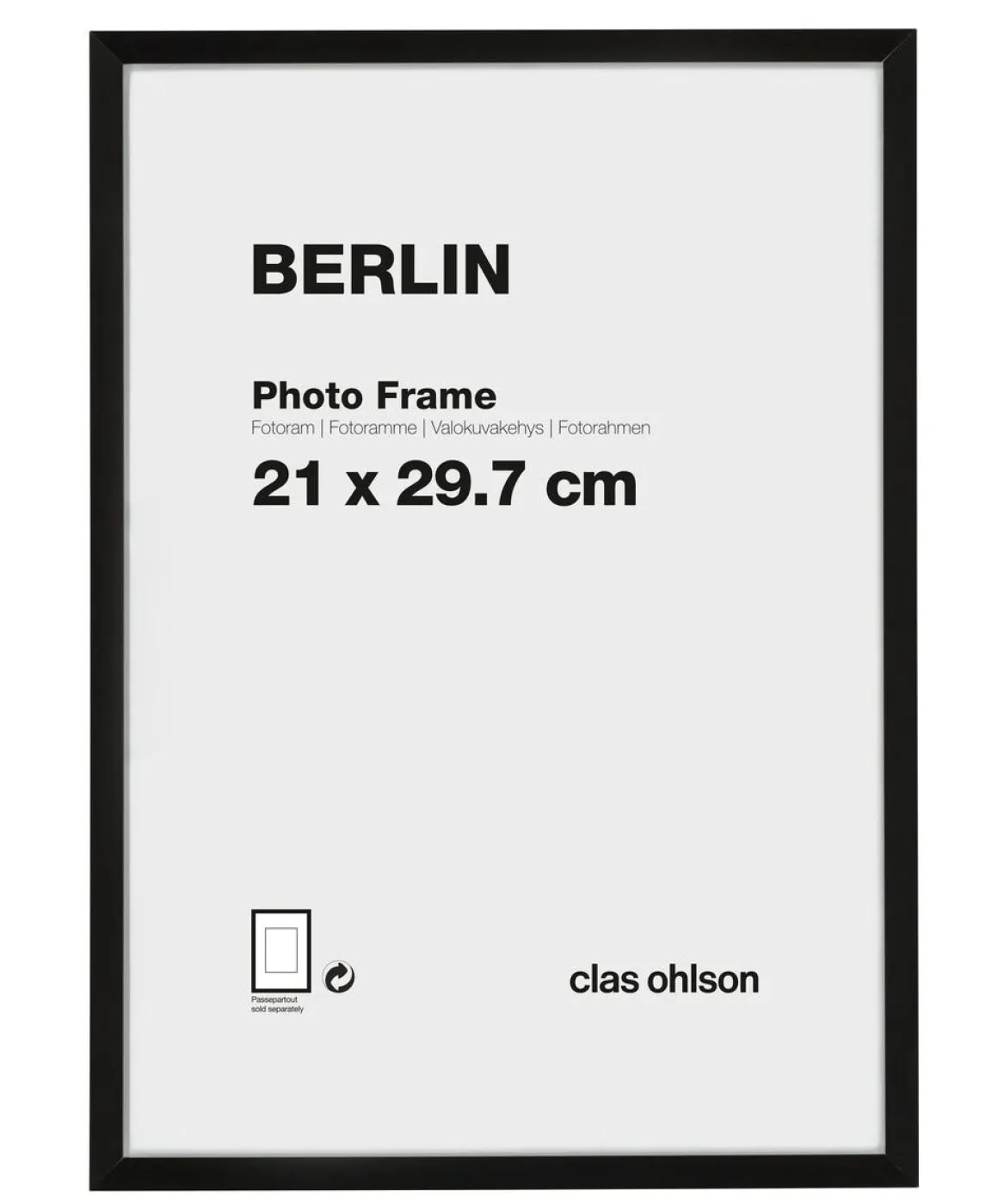 Fotoram Berlin, svart