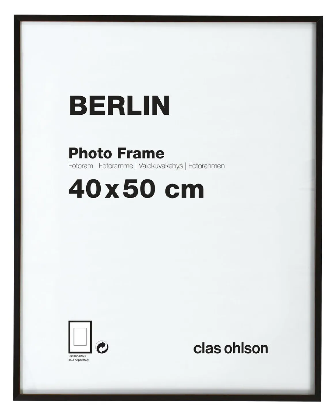 Fotoram Berlin, svart