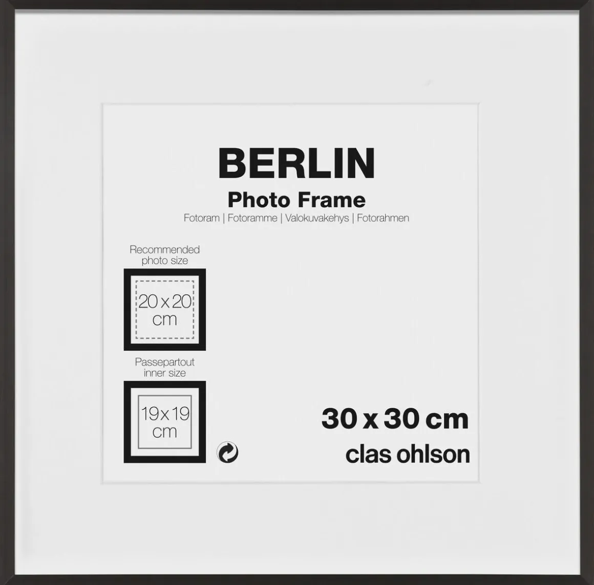 Fotoram Berlin, svart