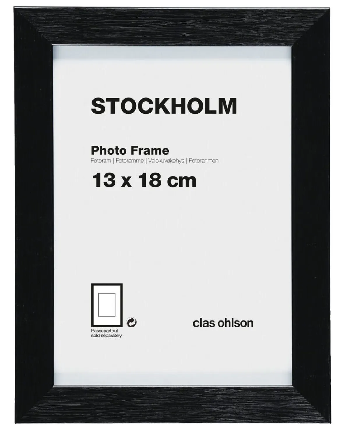 Fotoram Stockholm, svart