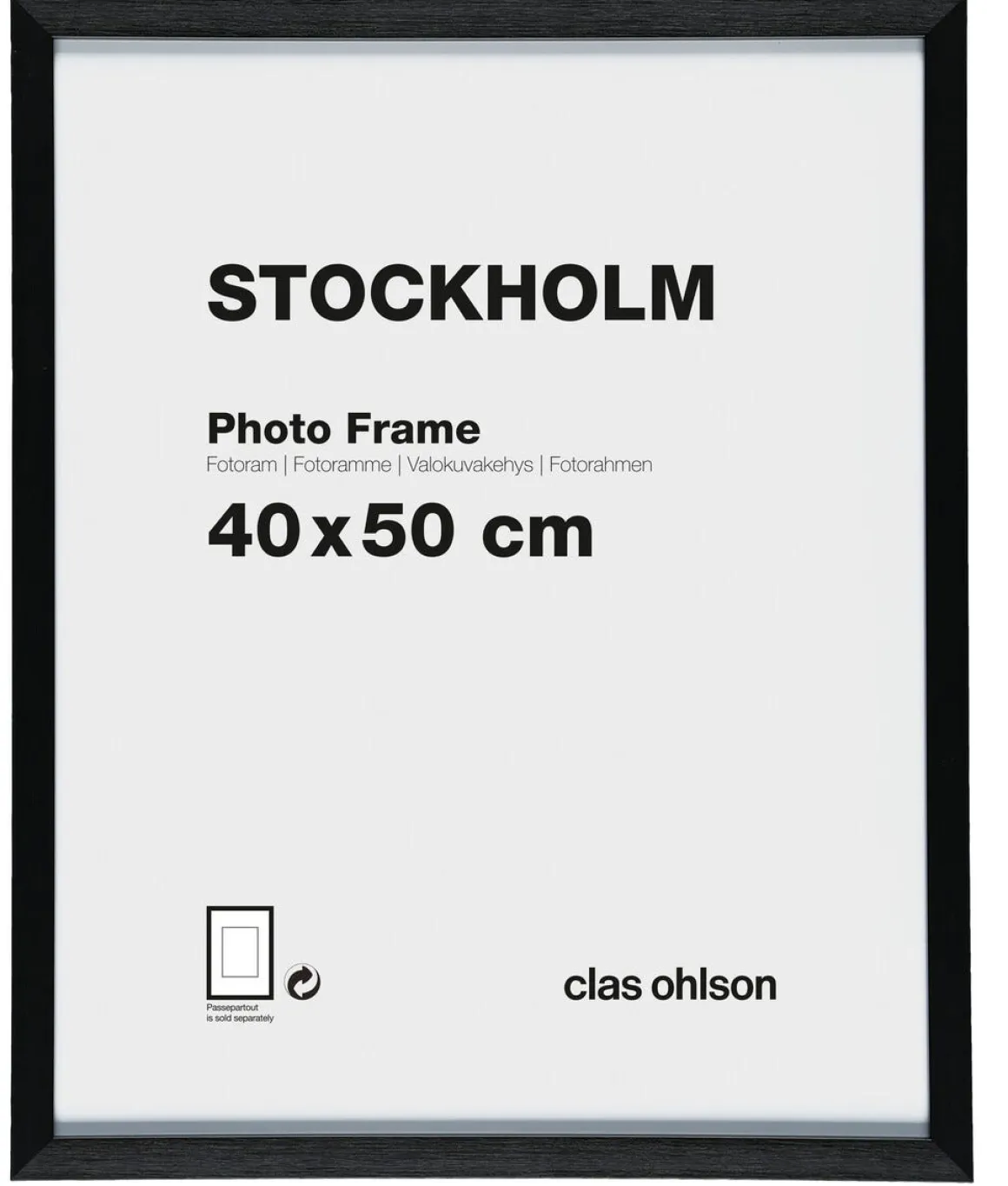 Fotoram Stockholm, svart