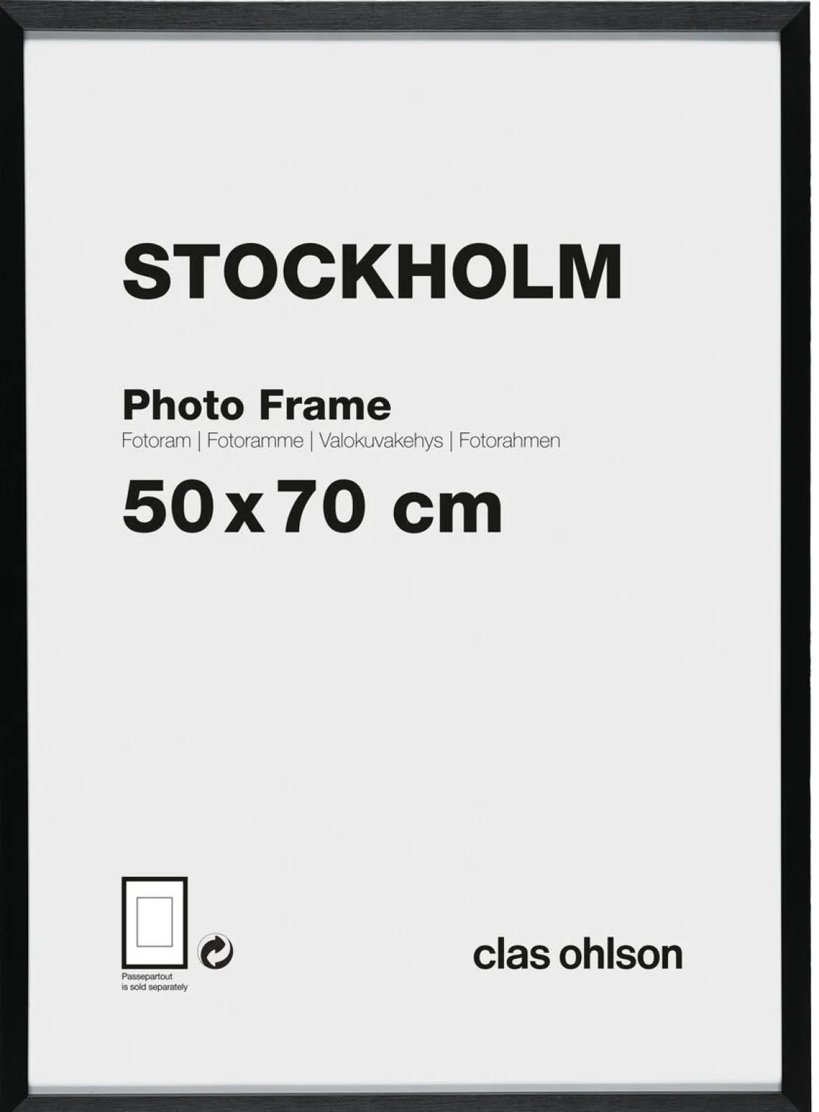 Fotoram Stockholm, svart