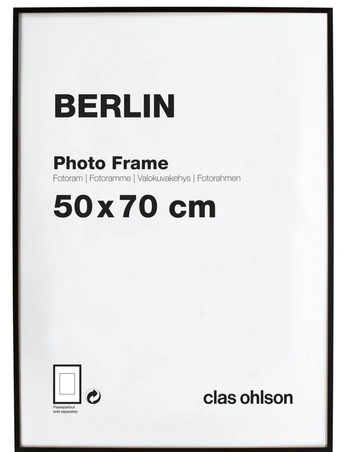 Fotoram Berlin, svart