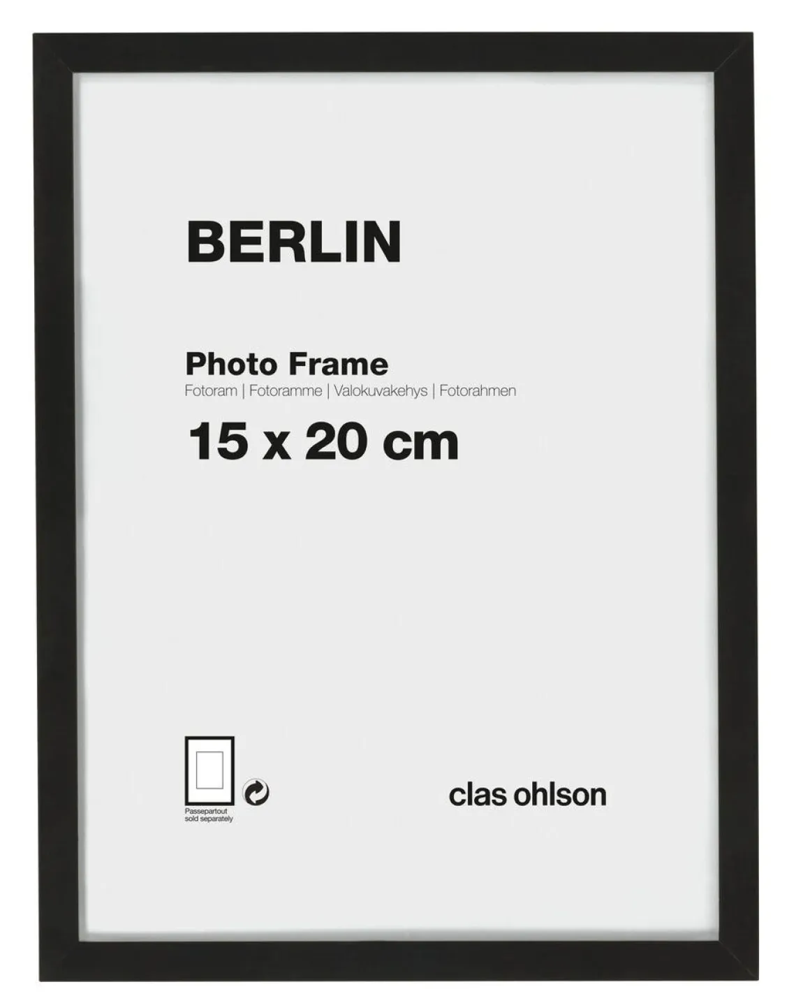Fotoram Berlin, svart