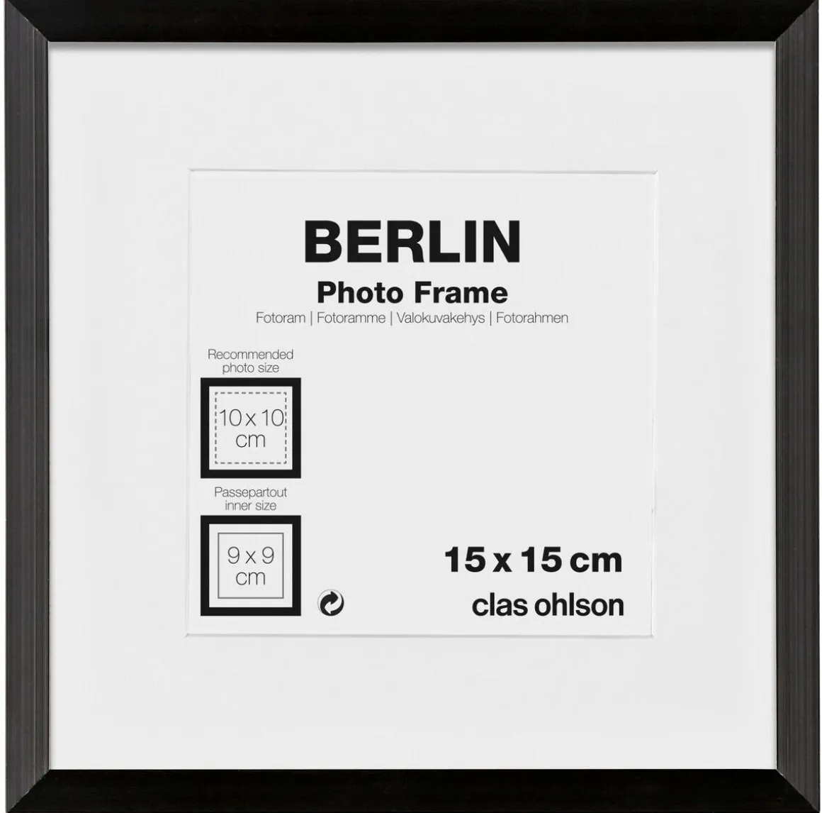 Fotoram Berlin, svart