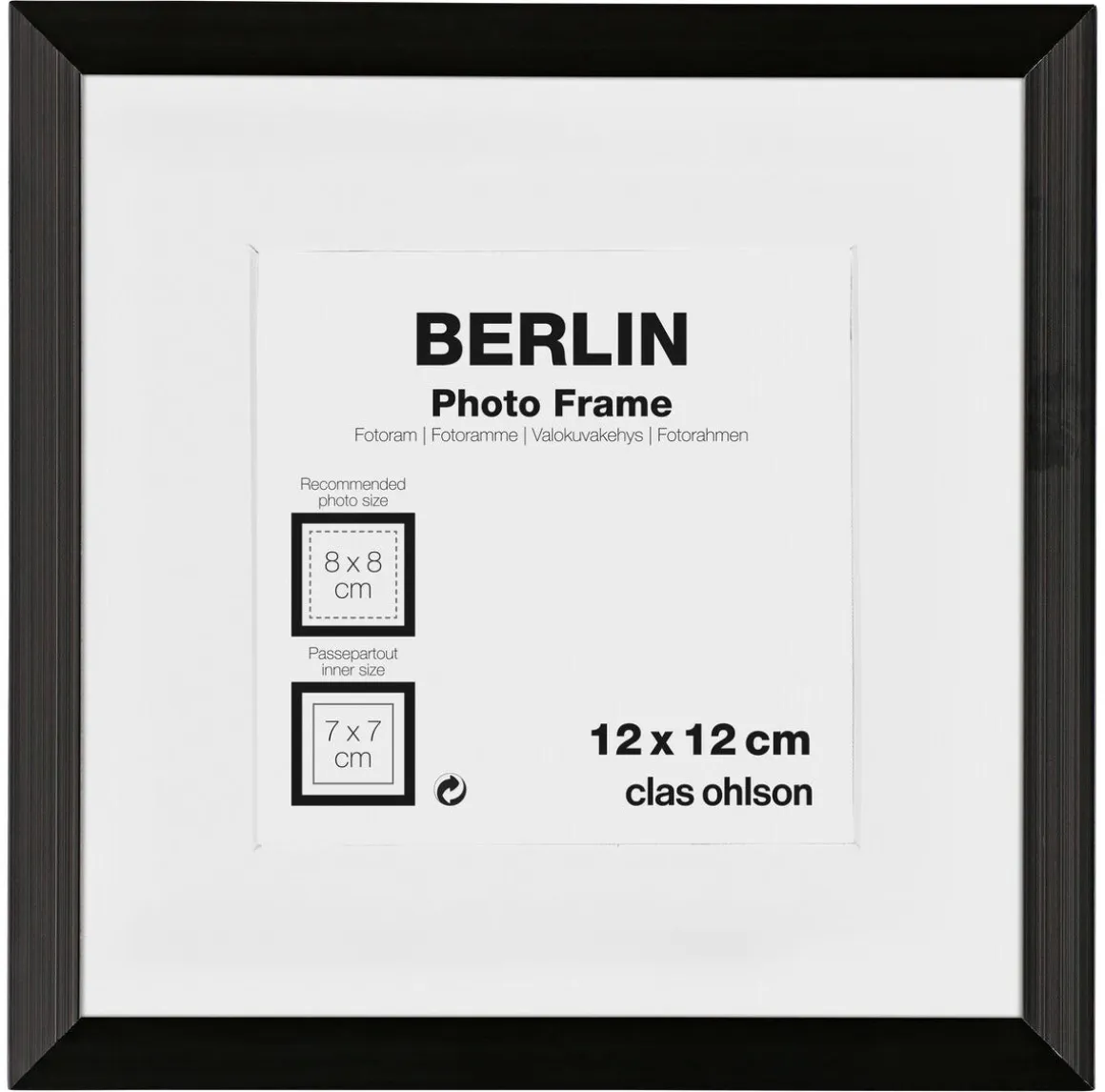 Fotoram Berlin, svart