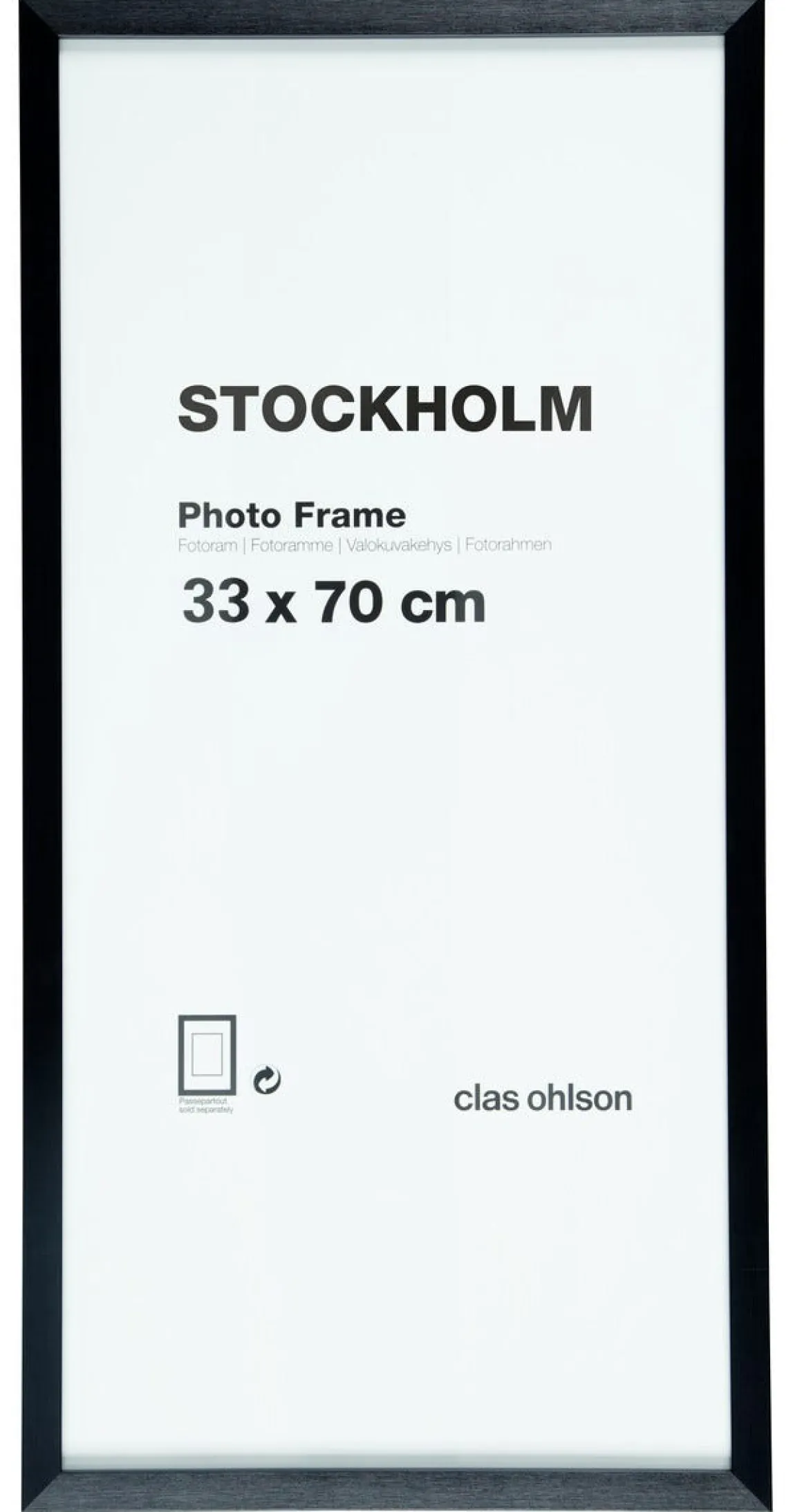 Fotoram Stockholm, svart