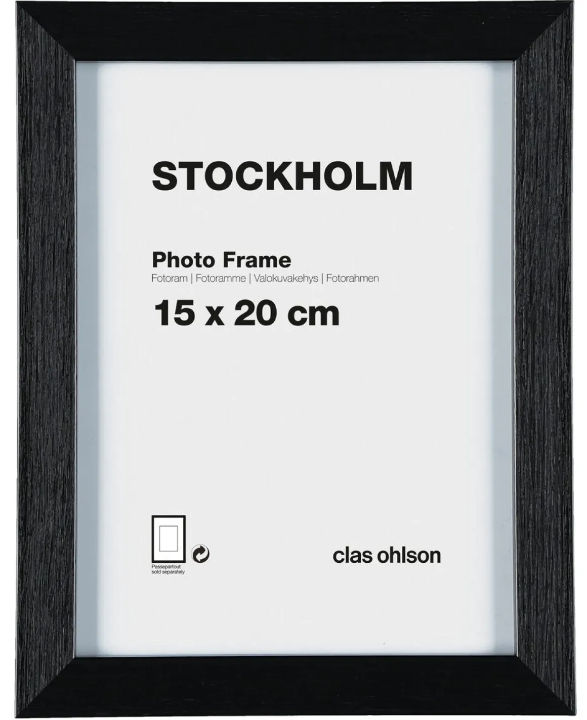 Fotoram Stockholm, svart