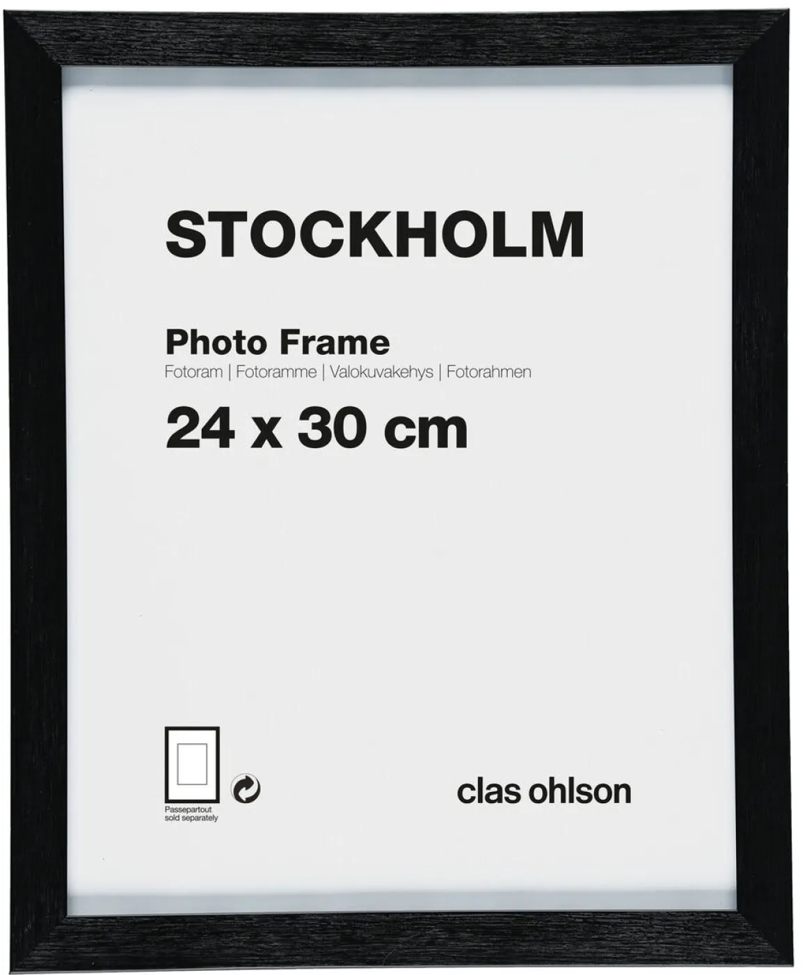 Fotoram Stockholm, svart