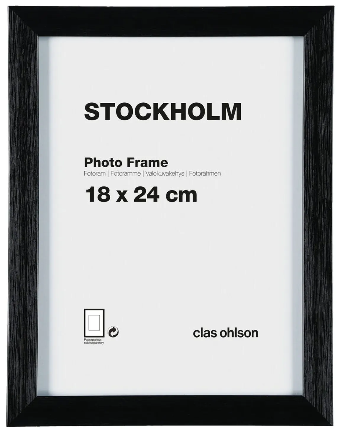 Fotoram Stockholm, svart