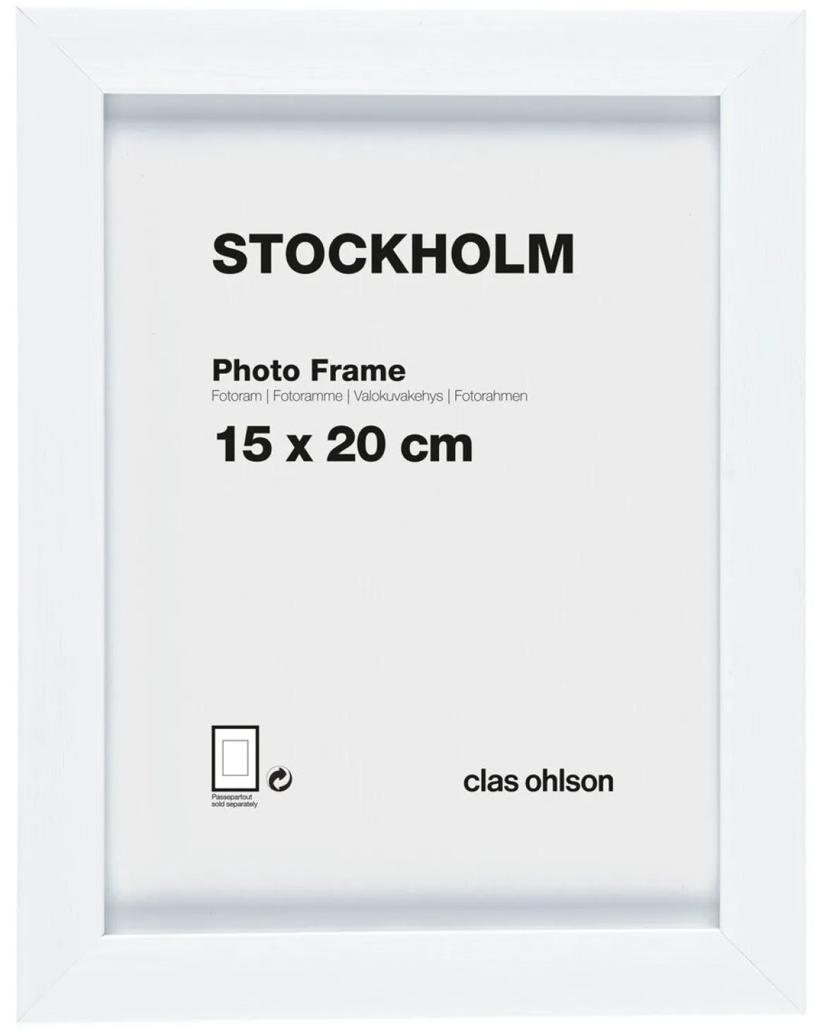 Fotoram Stockholm, vit
