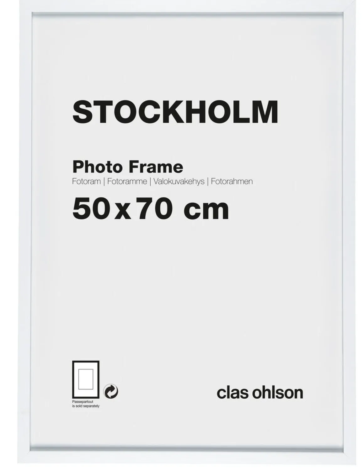 Fotoram Stockholm, vit