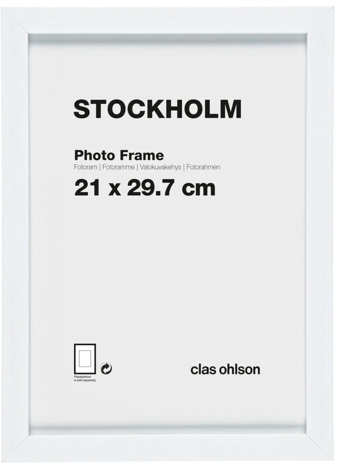 Fotoram Stockholm, vit