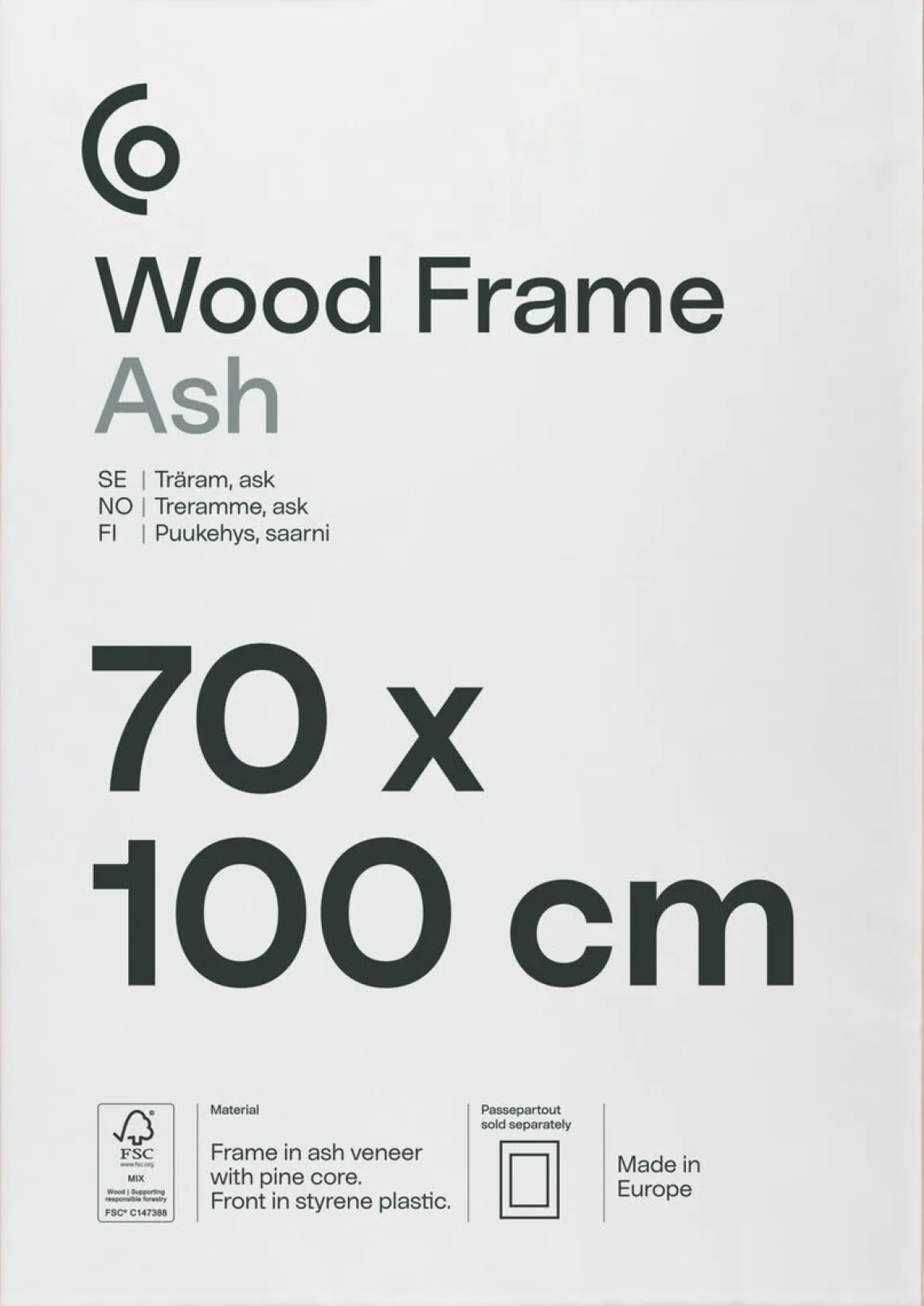 Fotoram trä FSC 70x100 cm