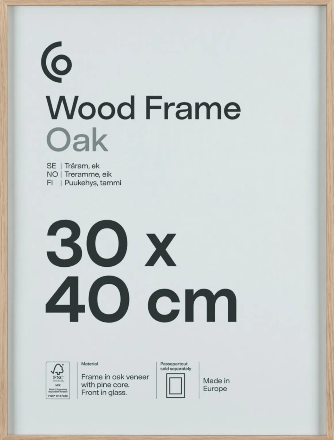 Fotoram trä FSC 30x40 cm